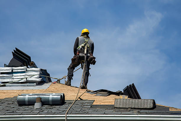 Professional Gutter Installation technician working in James Creek, PA